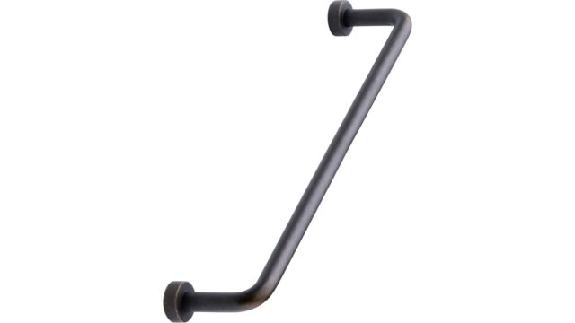 Griff LOUNGE Zink - Braun antik - 174 mm lang vor weißem Hintergrund