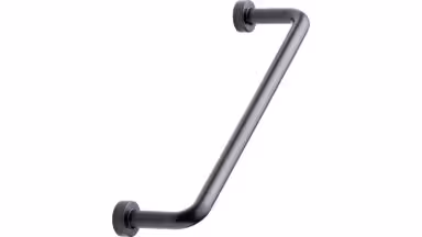 Griff LOUNGE Zink - Gun-metal - 142 mm lang vor weißem Hintergrund