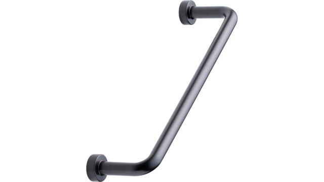 Griff LOUNGE Zink - Gun-metal - 142 mm lang  vor weißem Hintergrund