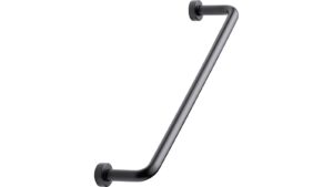 Griff LOUNGE Zink - Gun-metal - 174 mm lang  vor weißem Hintergrund