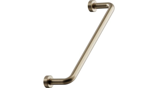 Griff LOUNGE Bleifreier Messing - Patiniertes  Messing - 142 mm lang  vor weißem Hintergrund