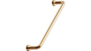 Griff LOUNGE Messing - Messing unbehandelt poliert - 174 mm lang  vor weißem Hintergrund