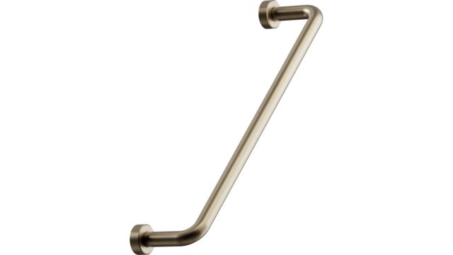 Griff LOUNGE Bleifreier Messing - Patiniertes Messing - 174 mm lang vor weißem Hintergrund