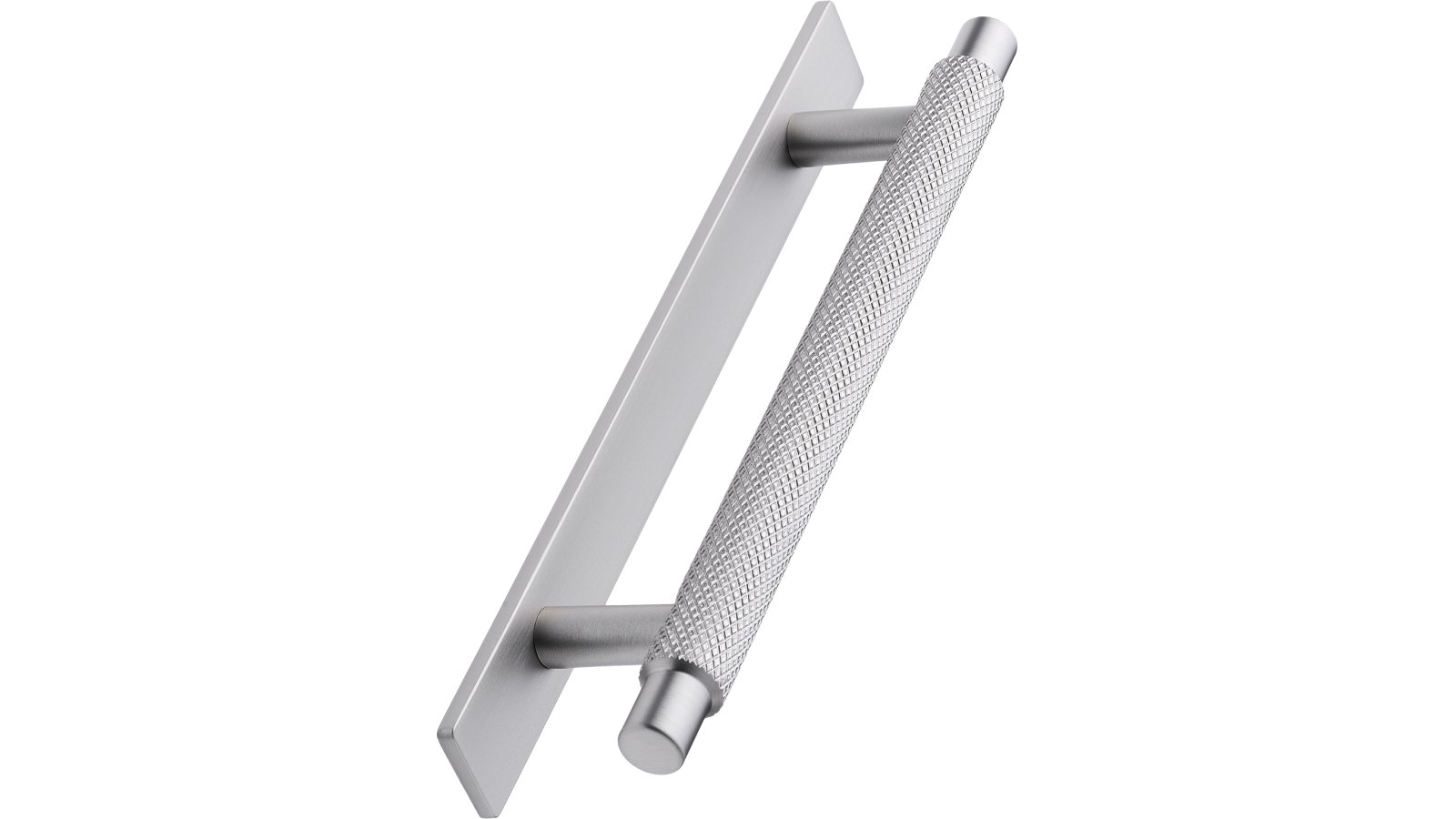 Griff MANOR-Back Zink - Edelstahloptik - 190 mm lang  vor weißem Hintergrund