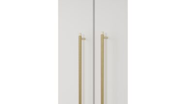 Griff MANOR-LONG Aluminium-Zink - Gold - 694 mm lang  vor weißem Hintergrund
