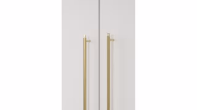 Griff MANOR-LONG Aluminium-Zink - Gold - 694 mm lang  vor weißem Hintergrund