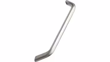Griff SPACE Aluminium - Edelstahloptik - 337 mm lang vor weißem Hintergrund