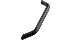 Griff SPACE Aluminium - Schwarz pulverbeschichtet - 145 mm lang  vor weißem Hintergrund