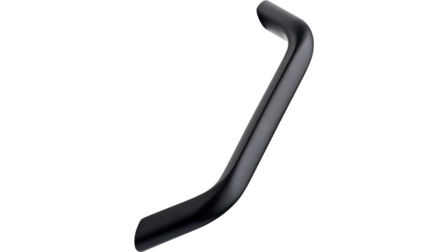 Griff SPACE Aluminium - Schwarz pulverbeschichtet - 145 mm lang  vor weißem Hintergrund