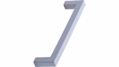 Griff SQUARE-10 OceanIX Plastix Kunststoff - Grau - 138 mm lang  vor weißem Hintergrund