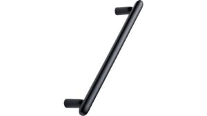 Griff TOCCO Zink - Schwarz matt - 192 mm lang  vor weißem Hintergrund