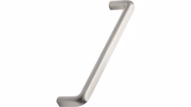Griff UNIFY Zink - Edelstahloptik - 170 mm lang vor weißem Hintergrund