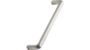 Griff UNIFY Zink - Edelstahloptik - 330 mm lang  vor weißem Hintergrund