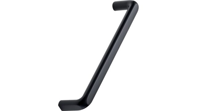 Griff UNIFY Zink - Schwarz matt - 170 mm lang  vor weißem Hintergrund