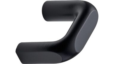 Griff UNIFY Zink - Schwarz matt - 42 mm lang vor weißem Hintergrund
