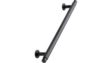 Griff VILLA-LONG Aluminium-Zink - Gun-metal - 690 mm lang  vor weißem Hintergrund