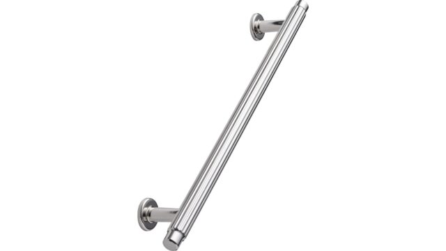 Griff VILLA-LONG Aluminium-Zink - Glanz Nickel - 690 mm lang  vor weißem Hintergrund