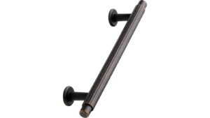 Griff VILLA Zink - Braun antik - 178 mm lang  vor weißem Hintergrund