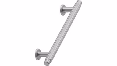 Griff VILLA Zink - Edelstahloptik - 242 mm lang  vor weißem Hintergrund