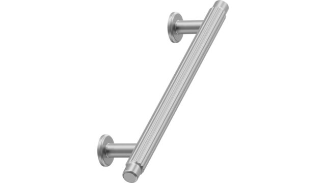 Griff VILLA Zink - Edelstahloptik - 242 mm lang  vor weißem Hintergrund