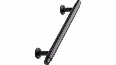 Griff VILLA Zink - Gun-metal - 178 mm lang vor weißem Hintergrund