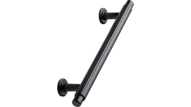 Griff VILLA Zink - Gun-metal - 178 mm lang  vor weißem Hintergrund