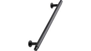 Griff VILLA Zink - Gun-metal - 242 mm lang  vor weißem Hintergrund