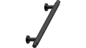 Griff VILLA Zink - Schwarz matt - 242 mm lang  vor weißem Hintergrund