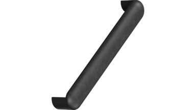 Griff VOLUMI OceanIX Plastix Kunststoff - Schwarz eingefärbt - 171 mm lang vor weißem Hintergrund