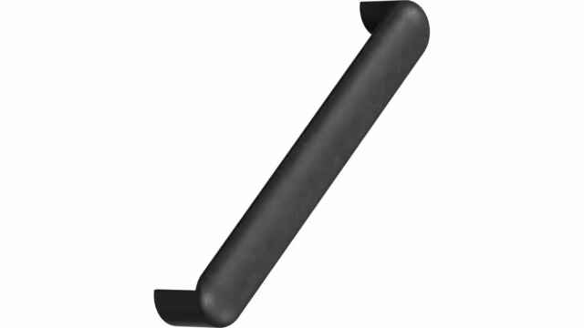 Griff VOLUMI OceanIX Plastix Kunststoff - Schwarz eingefärbt - 171 mm lang  vor weißem Hintergrund