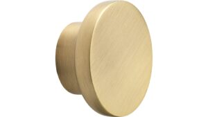 Knopf CIRCLE Zink - Dunkel Gold, gebürstet - 50 mm lang  vor weißem Hintergrund