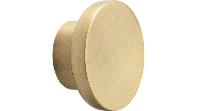 Knopf CIRCLE Zink - Dunkel Gold, gebürstet - 50 mm lang vor weißem Hintergrund
