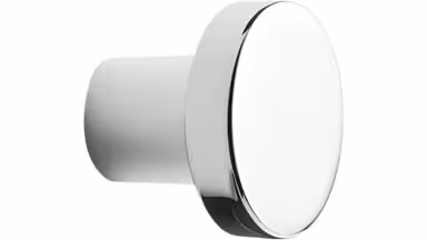 Knopf DOT Zink - Glanz verchromt - 30 mm lang vor weißem Hintergrund