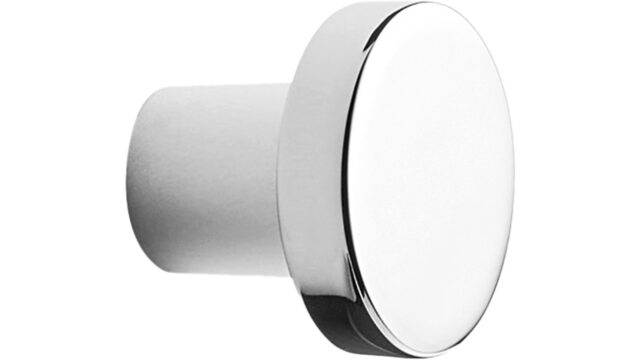 Knopf DOT Zink - Glanz verchromt - 30 mm lang vor weißem Hintergrund