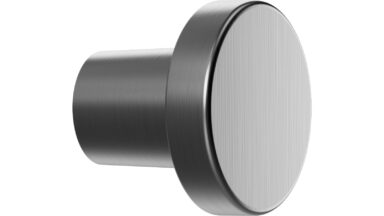 Knopf DOT Zink - Gun-metal - 30 mm lang vor weißem Hintergrund