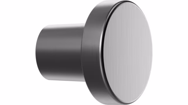 Knopf DOT Zink - Gun-metal - 30 mm lang  vor weißem Hintergrund