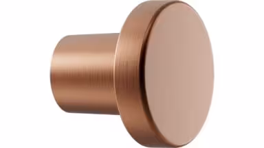 Knopf DOT Zink - Gebürstetes Kupfer - 30 mm lang vor weißem Hintergrund