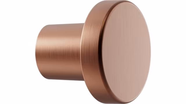 Knopf DOT Zink - Gebürstetes Kupfer - 30 mm lang vor weißem Hintergrund