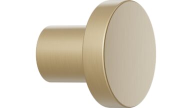 Knopf DOT Messing - Gebürstet Messing - 30 mm lang vor weißem Hintergrund