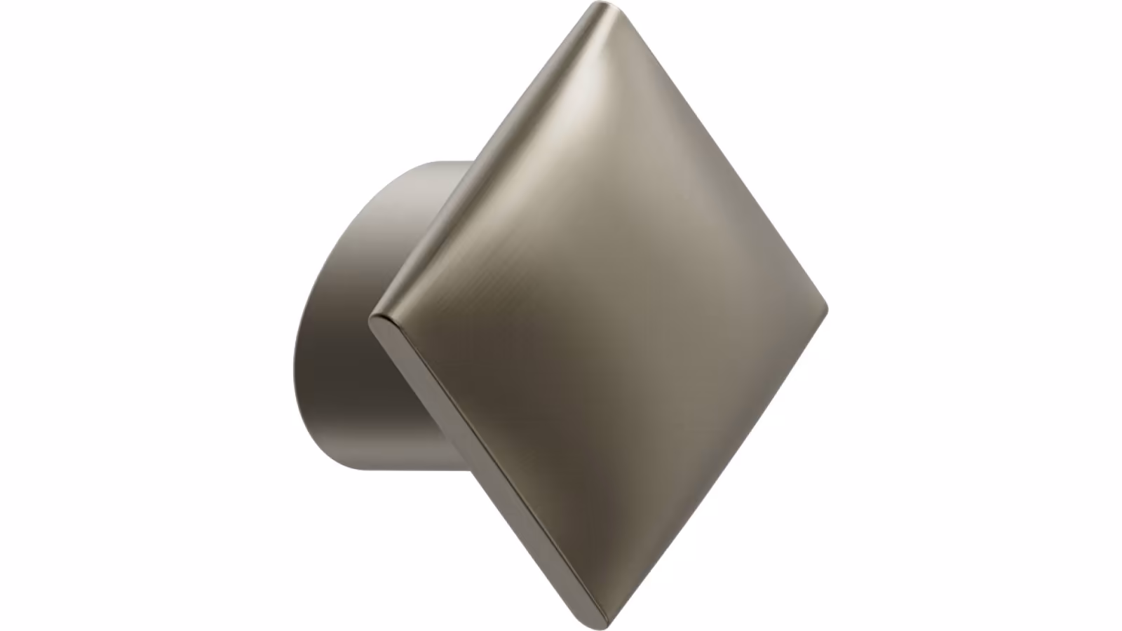 Moebelknopf-FLOW-KNOB-messing-Messing-Zinkdruckguss-laenge-30-FP-001562 Knopf FLOW-KNOB Zink - Messing gebürstet - 30 mm lang vor weißem Hintergrund