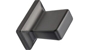 Knopf HERITAGE-KNOB Zink - Gun-metal - 36 mm lang  vor weißem Hintergrund