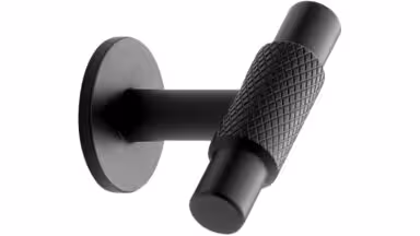 Knopf MANOR-T Zink - Schwarz matt - 54 mm lang vor weißem Hintergrund