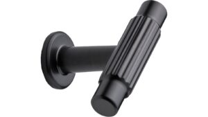 Knopf VILLA-T Zink - Gun-metal - 50 mm lang vor weißem Hintergrund