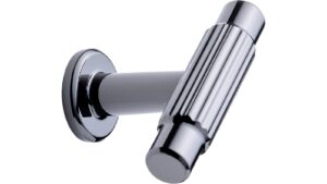 Knopf VILLA-T Zink - Schwarz Nickel - 50 mm lang vor weißem Hintergrund