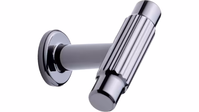 Knopf VILLA-T Zink - Schwarz Nickel - 50 mm lang vor weißem Hintergrund
