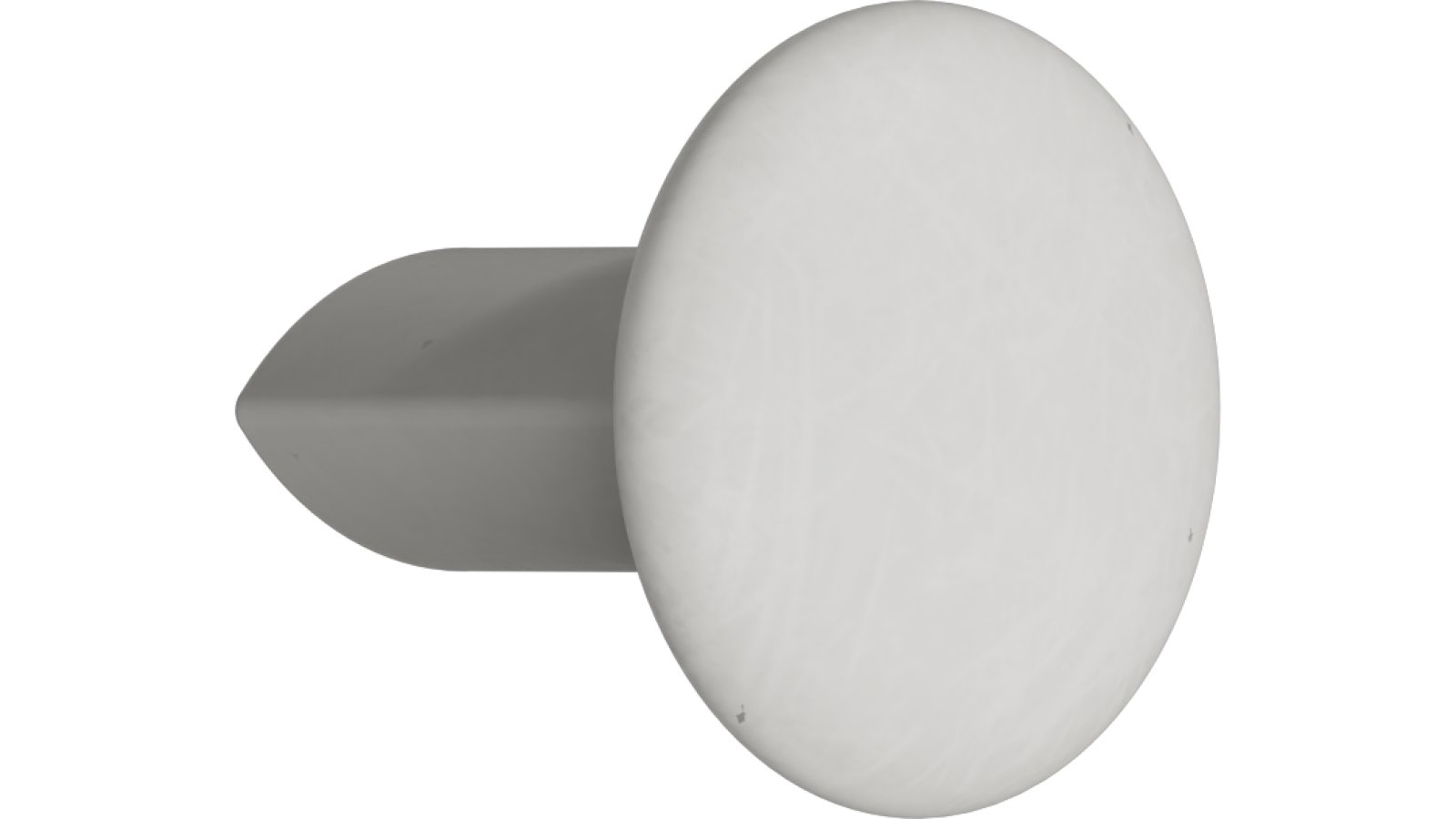 Knopf VOLUMI-KNOB OceanIX Plastix Kunststoff - Beige - 30 mm lang  vor weißem Hintergrund