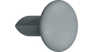 Knopf VOLUMI-KNOB OceanIX Plastix Kunststoff - Blau - 30 mm lang  vor weißem Hintergrund