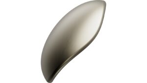 Muschel LUNA Zink - Messing gebürstet - 87 mm lang vor weißem Hintergrund