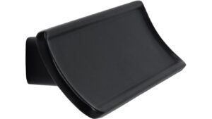 Griffleiste Eichenzell Druckguss schwarz matt pulverbeschichtet - 162 mm lang  vor weißem Hintergrund