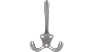 Haken Gaggenau Druckguss silber natur glänzend - 108 mm lang  vor weißem Hintergrund